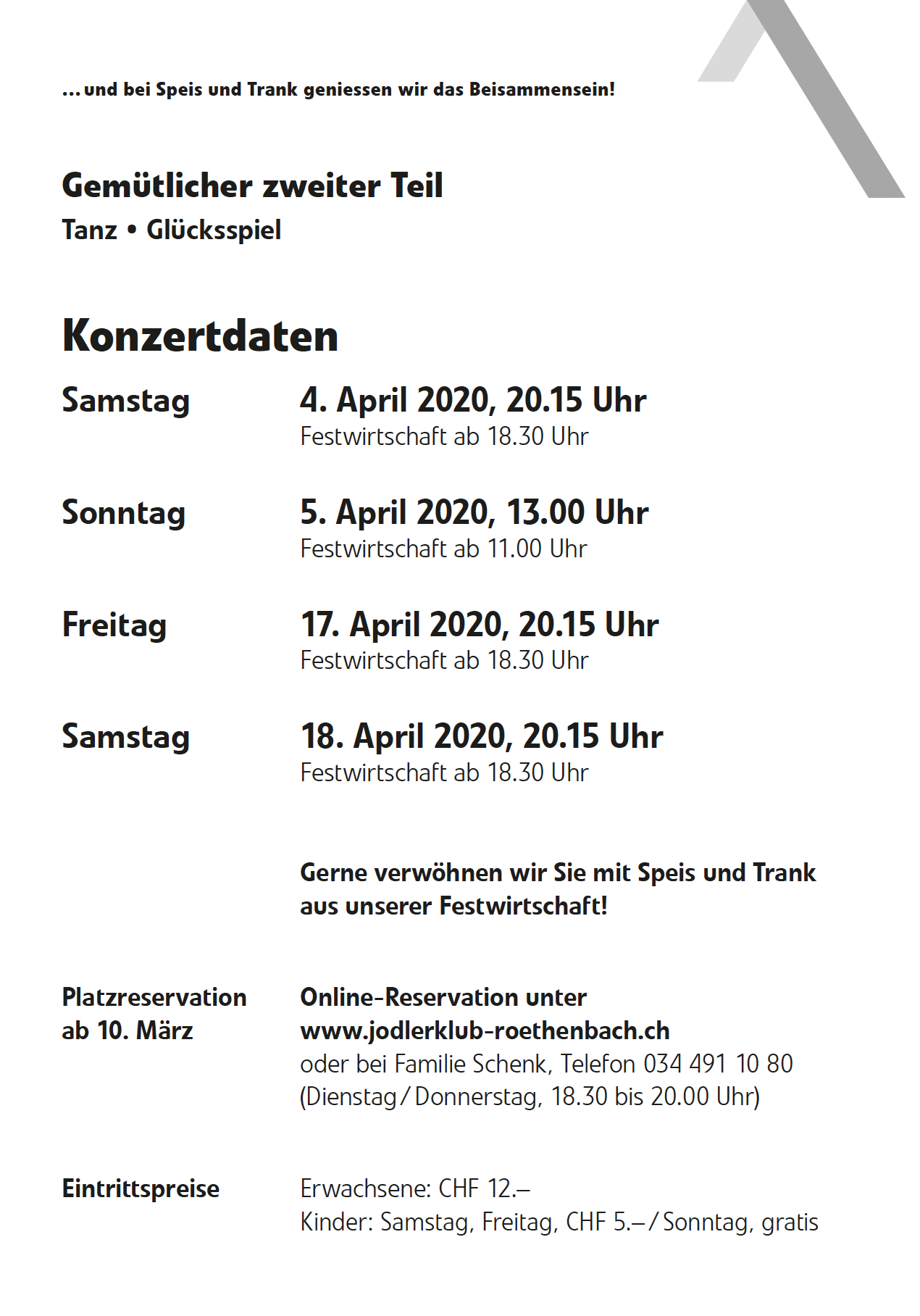 Veranstaltungswerbung Bild